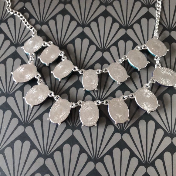 🆕 NWOT green & navy silver necklace !!! - Picture 4 of 4